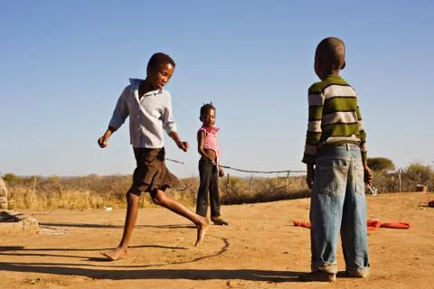 Children playing Foto stock