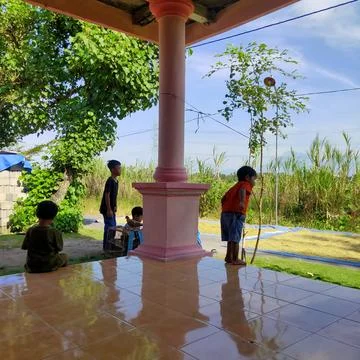 Children playing Stockfoto's