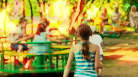 Children playing in the playground Video stock 40310817