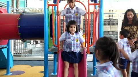 Children playing in the playground Stock Footage 46841100