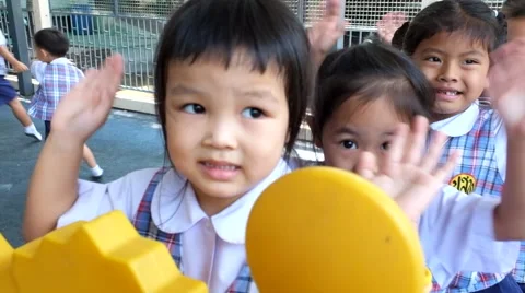 Children playing in the playground Stock Footage 46843132