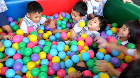Children playing in the playground Stock Footage 46843642