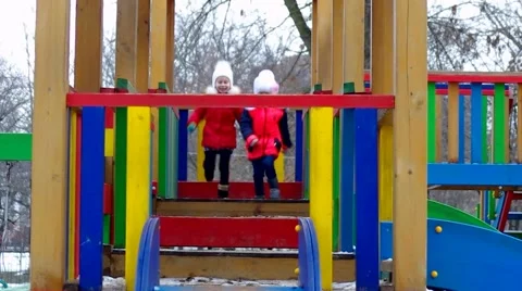 Children playing on the playground Stock Footage 58192109