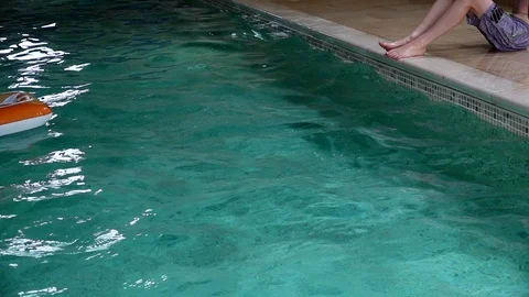 Children playing in pool Stock Footage 91904119