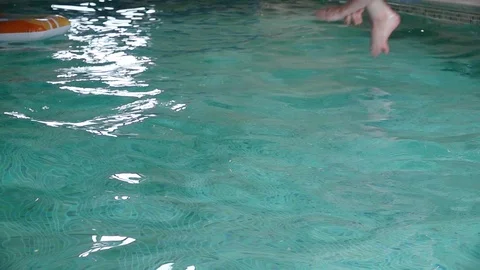 Children playing in pool Stock Footage 91904277