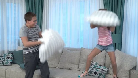 Children playing in the room Stock Footage 70041367