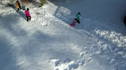 “children playing in the snow” Stock-Footage 241257723