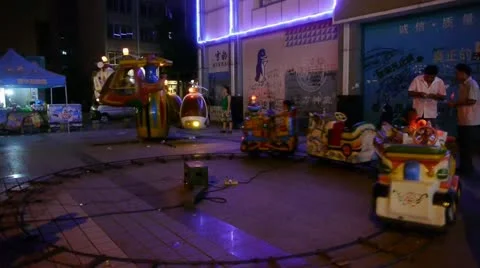 Children playing toy trains & toy airplanes. Stock Footage