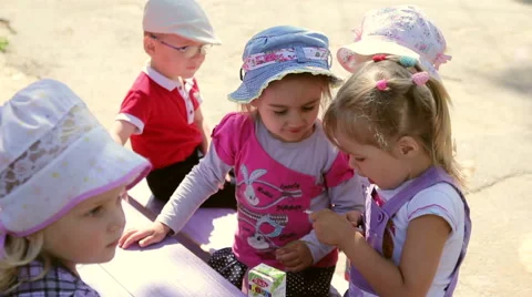 Children Playing In The Yard Stock Footage 40414739