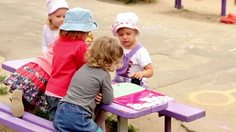 Children Playing In The Yard Stock Footage 40414786