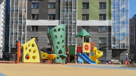 Children playing in the yard Stock Footage 106416536