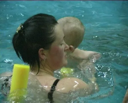Children in pool Stock Footage 10793840