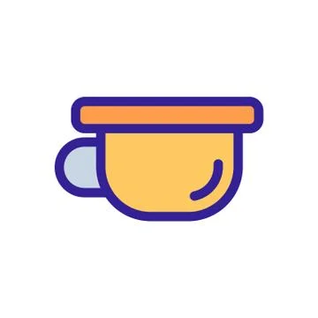 Children pot icon vector. Isolated contour symbol illustration Иллюстрация