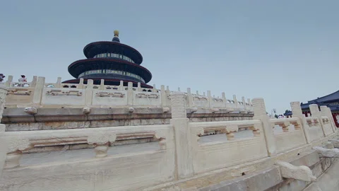 Children practicing Tai Chi in the square of Temple of HeavenIn Beijing.china Vídeo Stock 140520027
