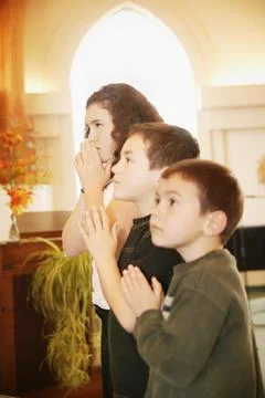 Children Praying Stock Photos