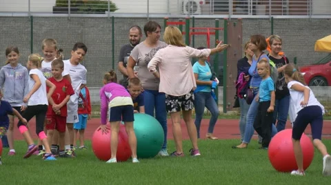 Children Prepare For the Competition Beginning Stock Footage 68599434