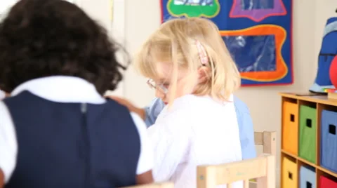 Children at preschool Stock Footage 61658523