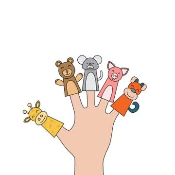 Children puppet theatre Stock Illustration