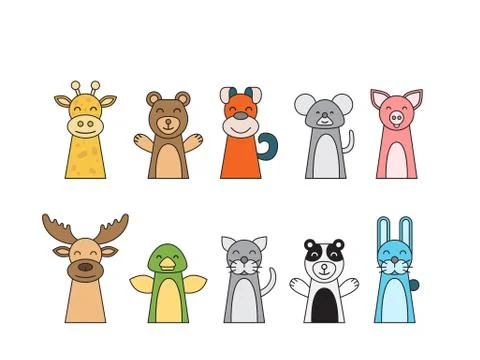 Children puppet theatre Illustrazione stock
