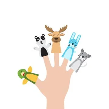 Children puppet theatre Stock Illustration