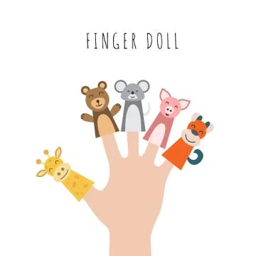 Children puppet theatre Stock Illustration