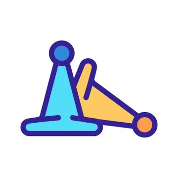 Children pyramid icon vector. Isolated contour symbol illustration 스톡 일러스트