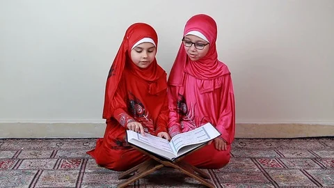 Children in Ramadan Stock Footage 107433780