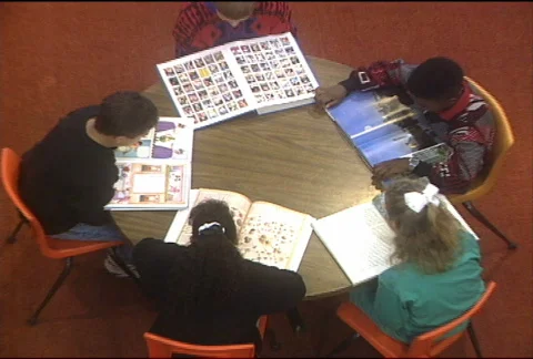 Children Reading 103 Stock Footage 489433