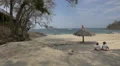 Children relaxing and playing on a beach in Panama 4k or 4k+ Resolution