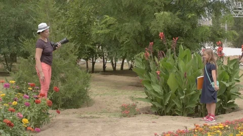 Children return to school. beginning of new school year after summer holidays Stock Footage 93164913
