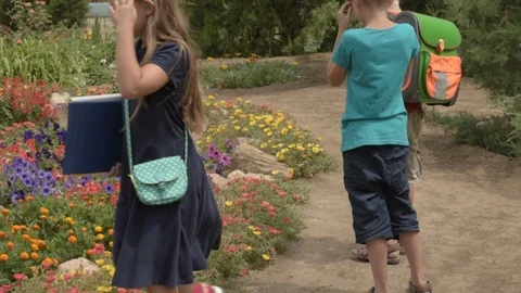 Children return to school. beginning of new school year after summer holidays Stock Footage 93165047