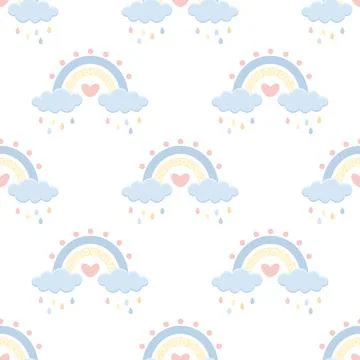 Children s cute pattern with stars and dots on a blue background. Childrens.. Stock Illustration