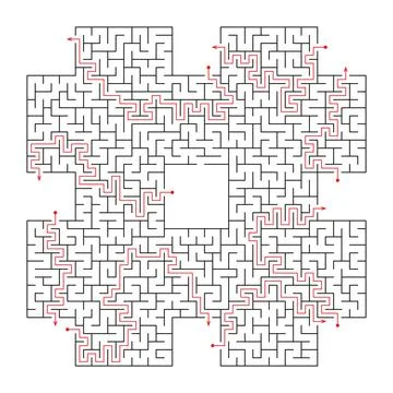 Children s educational game finding the right way. Stockillustratie