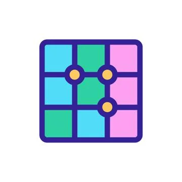 Children s game icon vector. Isolated contour symbol illustration 스톡 일러스트