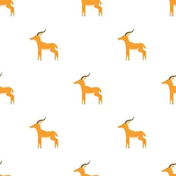Children s seamless pattern with the image of an antelope Stock Illustration