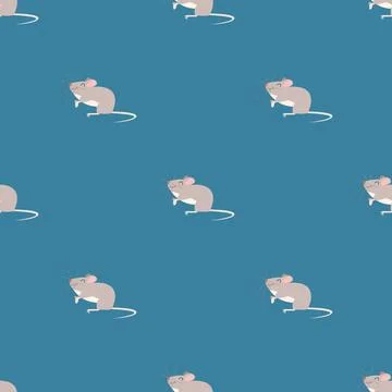 Children s seamless pattern with the image of a mouse Stock Illustration