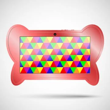 Children s tablet with educational games Stock Illustration