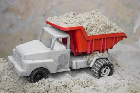 Children with sand machine Stock Photos