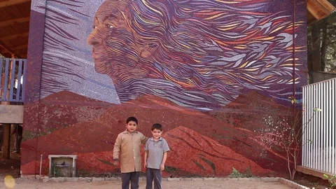 Children say hello Stock Footage 77099828