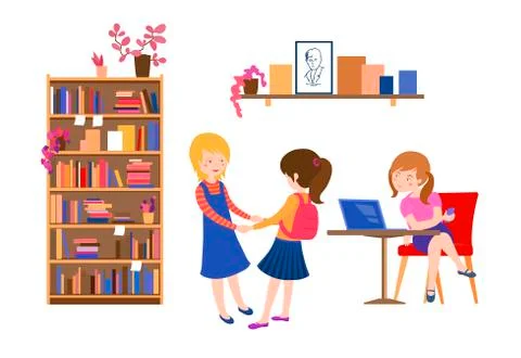 Children school behavior Stock Illustration