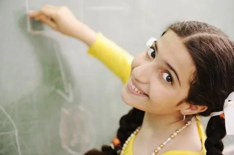 Children at school classroom Stock Photos