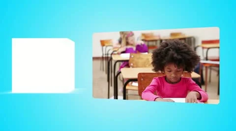 Children at school have become women Stock Footage