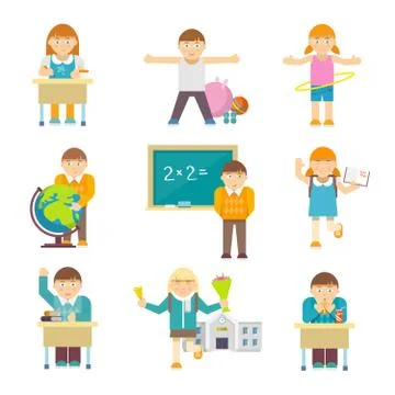 Children At School Stock Illustration