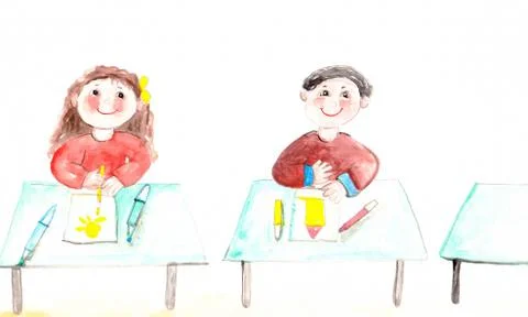 Children at school イラスト素材