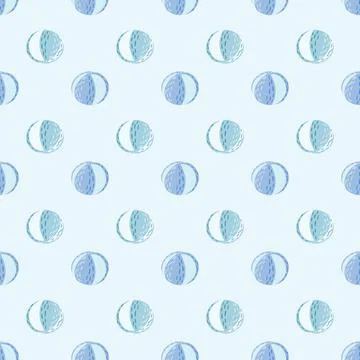 Children seamless sport pattern with blue beach ball elements. Light backgrou Stock Illustration