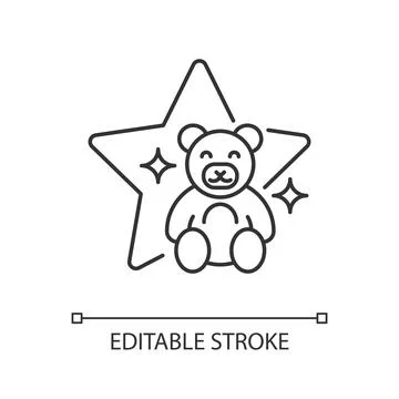 Children show linear icon Stock Illustration