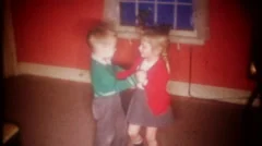 young girls dance the CanCan at home 195, Stock Video