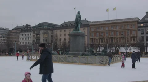 Children skating Stock Footage 35198612