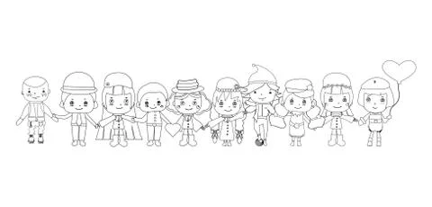 Children sketches vector Stock Illustration