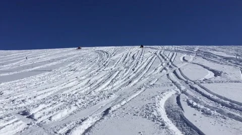 Children sledding down a sled hill HD  Stock-Footage 68689450